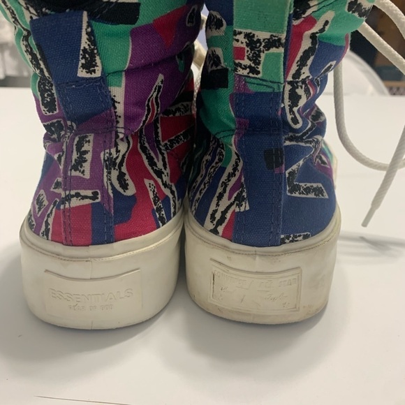 Converse Essential Hi Top Multi Color Skid Grip Sneakers - Picture 14 of 16